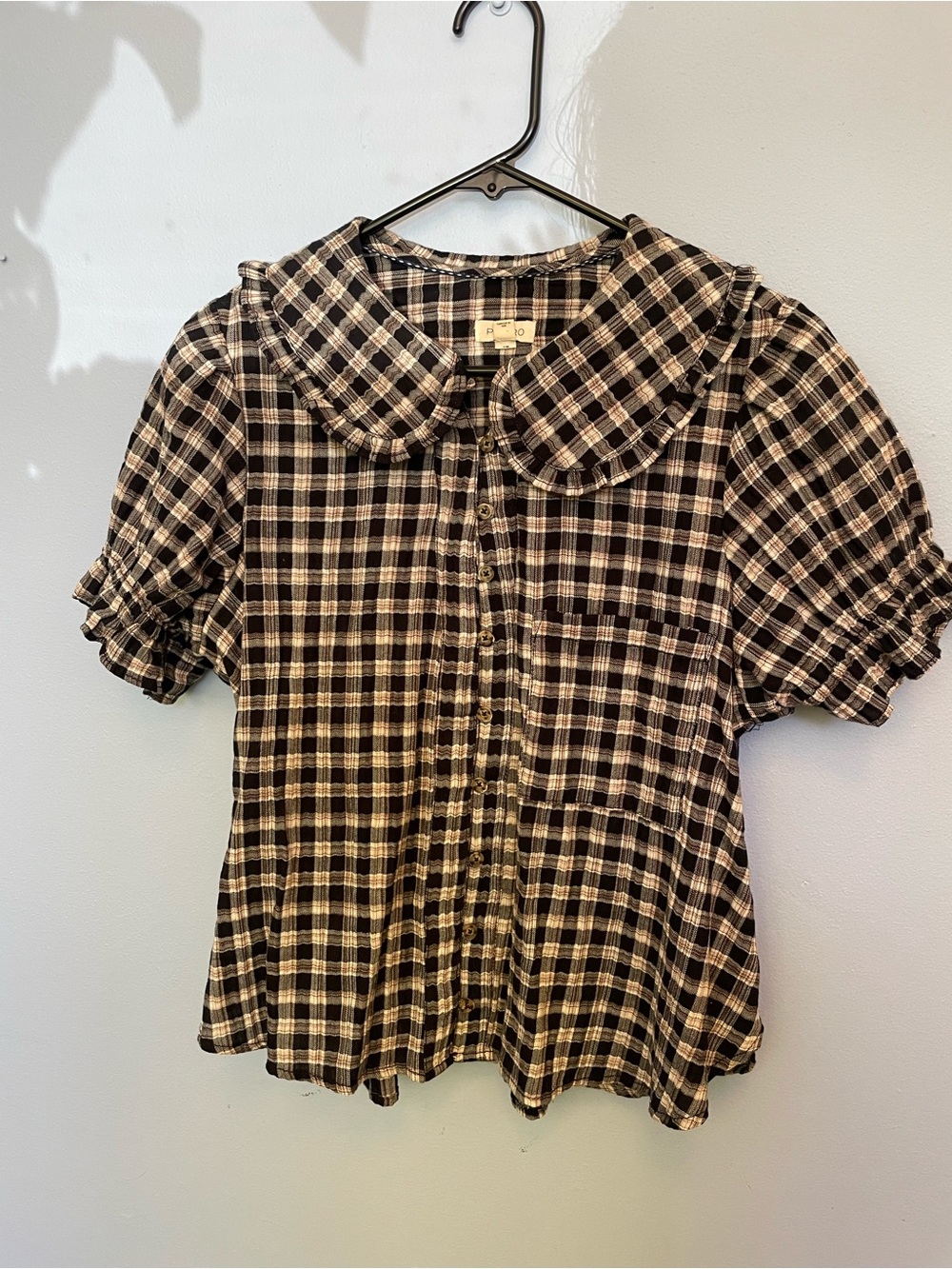 Pilcro Kiera Plaid Top - Picture 2 of 3